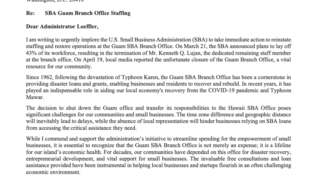 SBA Letter